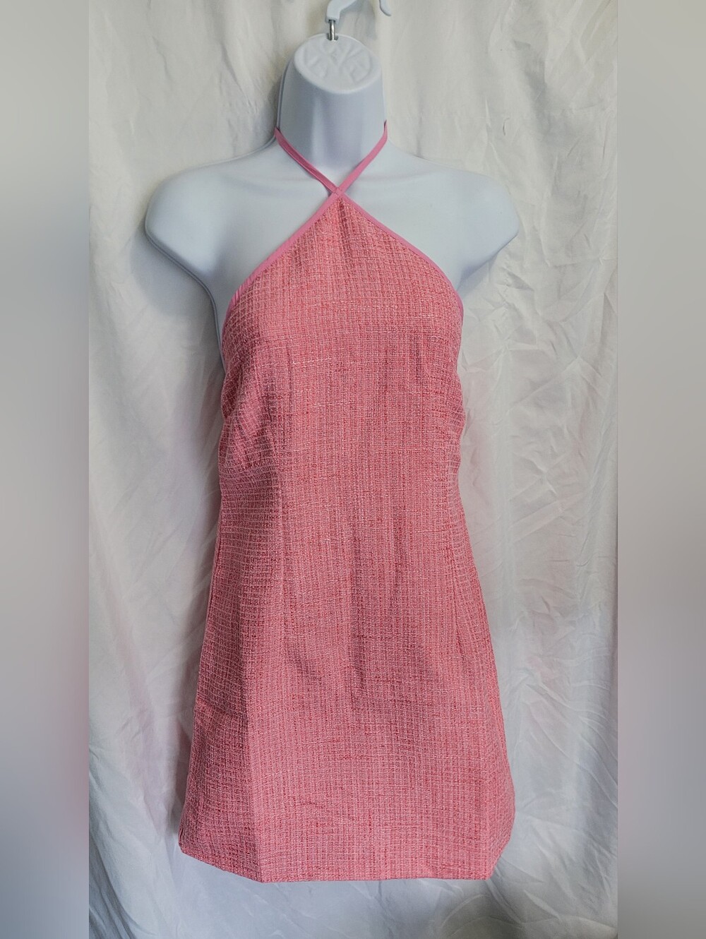 Pink Halter Neck Mini Dress